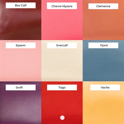 hermes clemence victoria|hermes leather color chart.